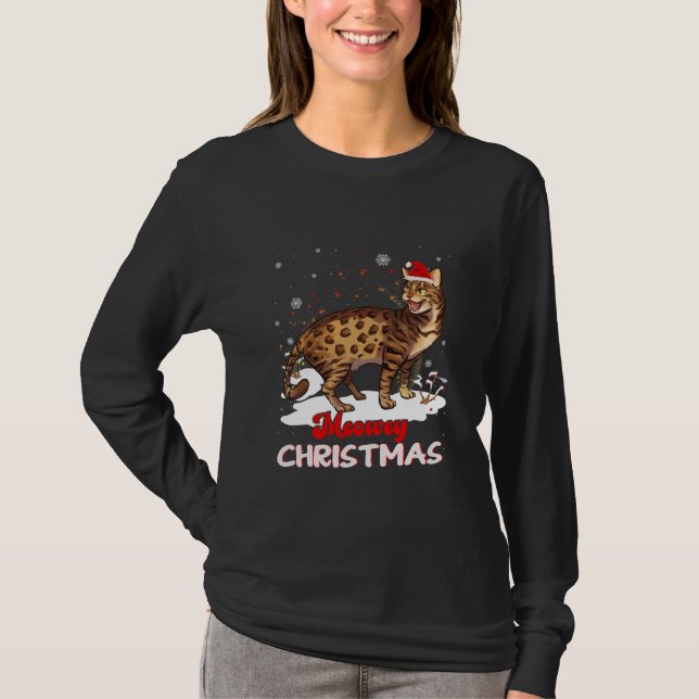 Ocicat Cat Eigentümer Weihnachten Weihnachten Weih T-Shirt (Vorderseite)