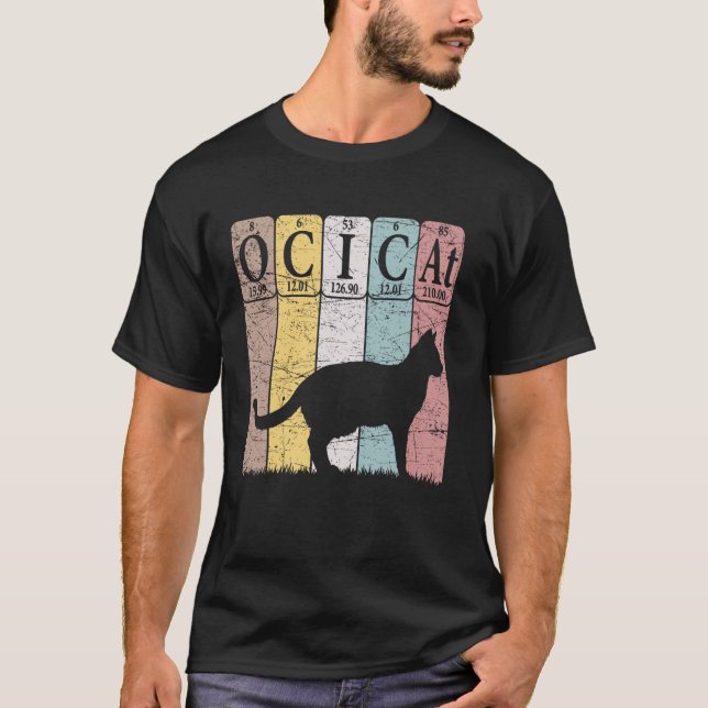 Ocicat Katze Periodensystem Elemente T-Shirt (Vorderseite)