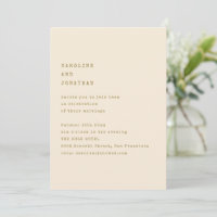 Ocker-Creme-Schreibmaschine QR-Code-Hochzeit Moder