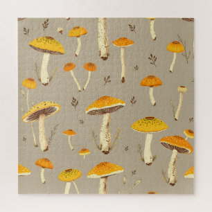 Ocker Gelber Pilz Whimsical Woodland Botanisch