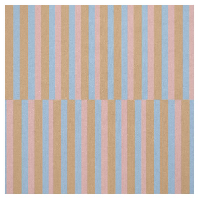 Ocker, Rosa und blaue Streifen  Stoff (Muster)