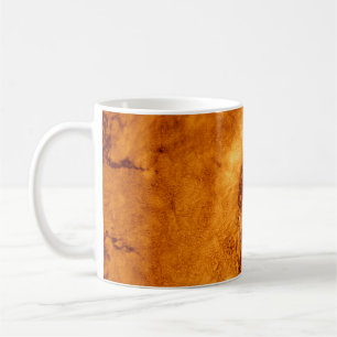 Ocker-Tie-Dye-Illustration. Abstrakte Textur. Schm Kaffeetasse