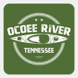 Ocoee River, Tennessee Quadratischer Aufkleber
