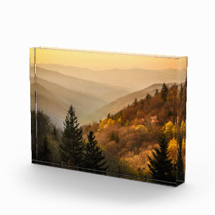 Oconaluftee Valley Aussicht North Carolina Fotoblock