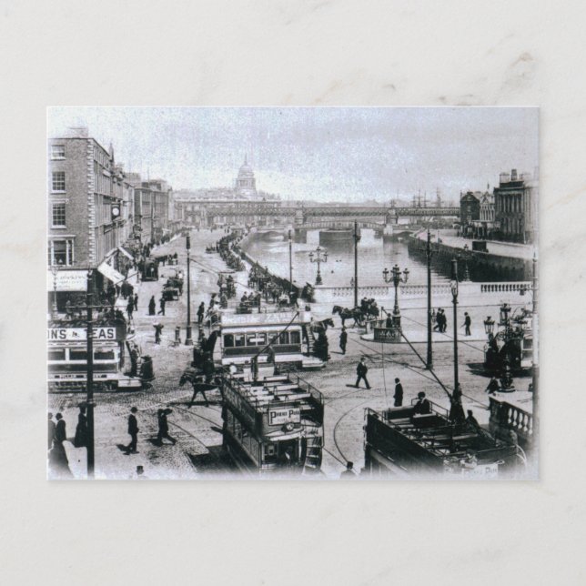 O'Connell Bridge and River Liffey, Dublin Postkarte (Vorderseite)