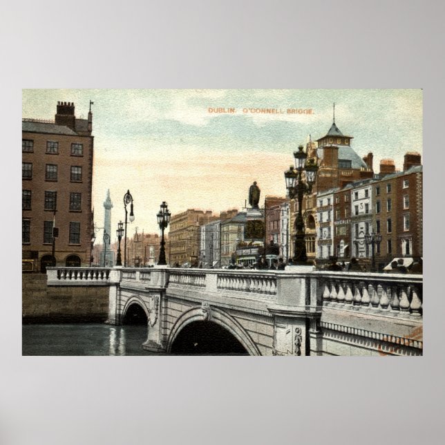 O'Connell Bridge, Dublin, Irland 1915 Vintag Poster (Vorne)