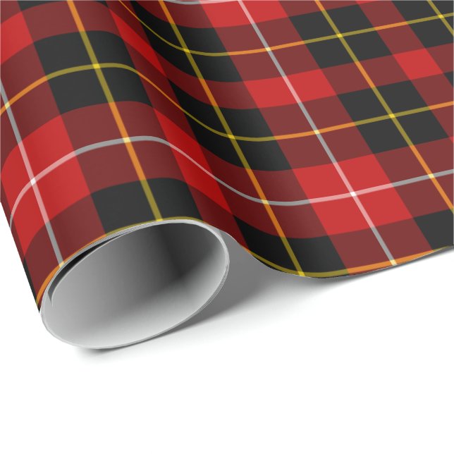 O'Connell Clan Tartan Kariertes irisches Muster Geschenkpapier (Rolleneckpunkt)