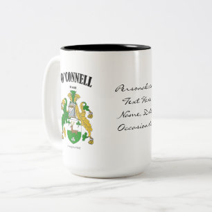 O'Connell Familienwappen, Übersetzung und Bedeutu Zweifarbige Tasse