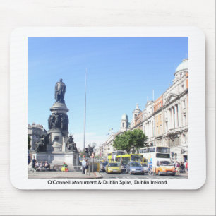 O'Connell Monument & Dublin Spire, Dublin Irland Mousepad