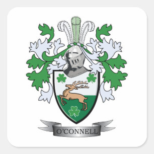 O'Connell-Wappen Quadratischer Aufkleber