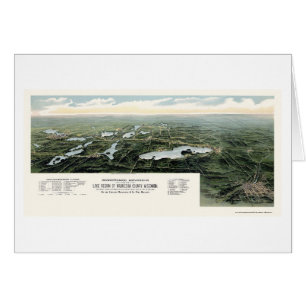 Oconomowoc und Waukesha, panoramische Karte WI -
