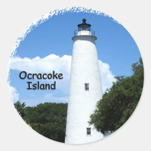 Ocracoke Insel-Licht Runder Aufkleber