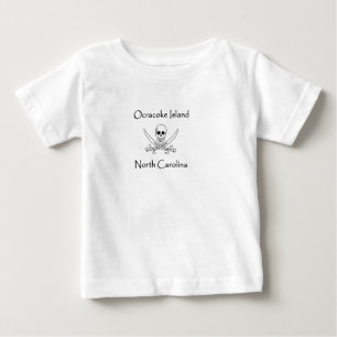 Ocracoke Insel-North Carolina-Piraten-Logo Baby T-shirt