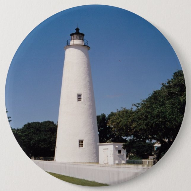 Ocracoke-Leuchtturm Button (Vorderseite)