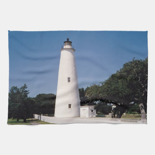 Ocracoke-Leuchtturm Handtuch (Horizontal)