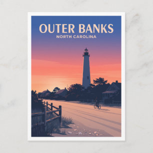 Ocracoke Leuchtturm North Carolina Andenken Postkarte