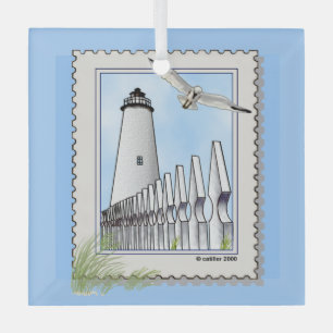 Ocracoke Leuchtturm quadratische Ornamente