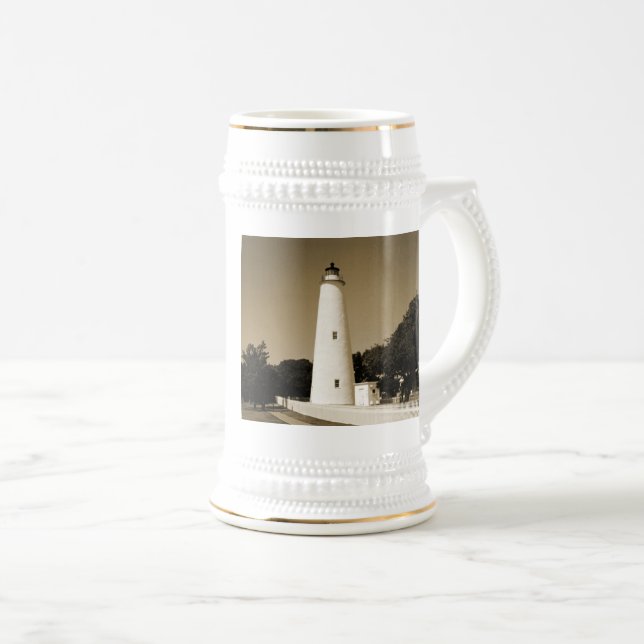 Ocracoke Lighthouse Bierglas (VorderseiteRechts)
