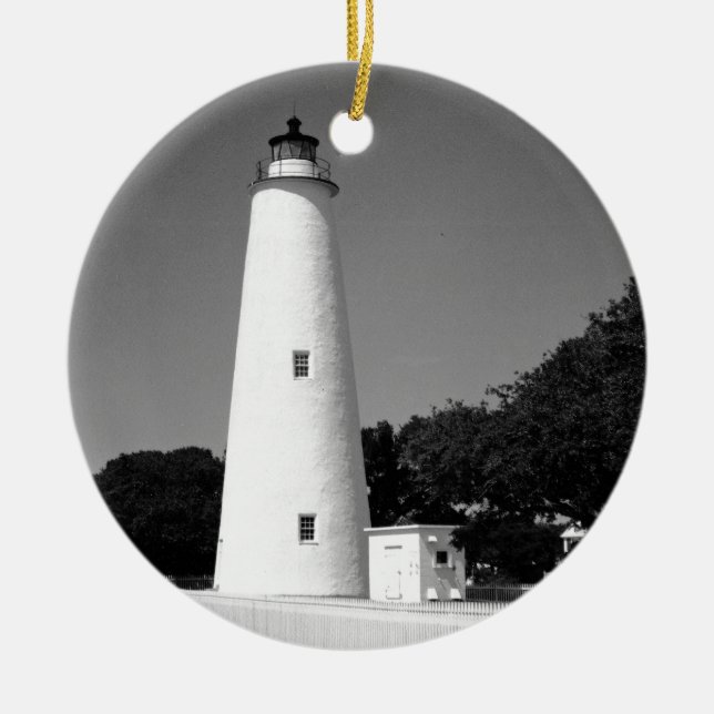 Ocracoke Lighthouse Keramik Ornament (Vorne)