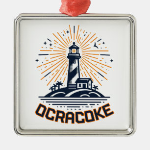 Ocracoke North Carolina Leuchtturm Sonnenaufgang Ornament Aus Metall