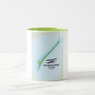 Ocracoke North Carolina USA Karte Zweifarbige Tasse