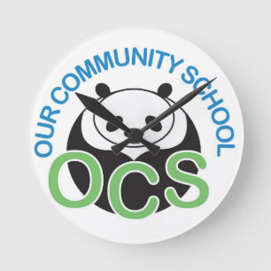 OCS Logo-Wanduhr Runde Wanduhr