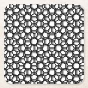 Octagon Lace Rechteckiger Pappuntersetzer