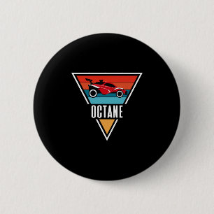 Octane Rocket Soccer Retro Sonnenuntergang Distres Button