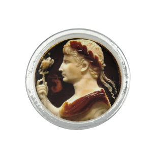 Octavian Augustus Cameo Römischer Kaiser Ring