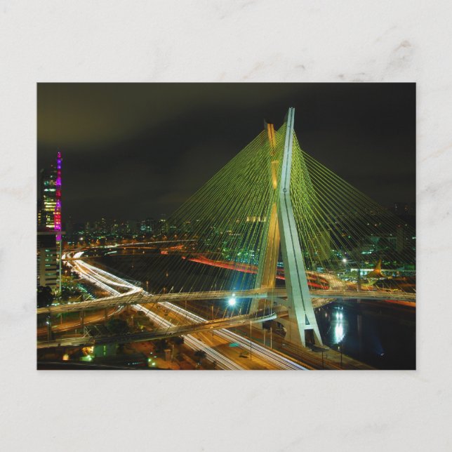 Octavio Frias de Oliveira Bridge Sao Paulo Postkarte (Vorderseite)