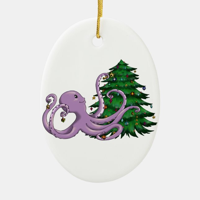 Octi Baum Keramik Ornament (Vorne)