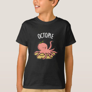 Octo-Pie Funny Octopus Pie Pun Dark BG T-Shirt