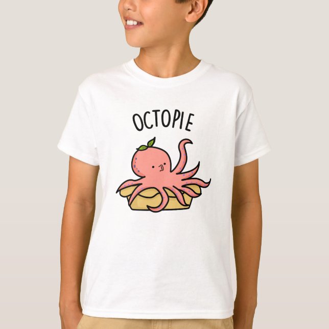 Octo-Pie Funny Octopus Pie Pun T-Shirt (Vorderseite)