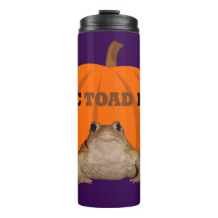 Octoader Halloween Wortspiel mit Kröten-Urlaubsspa Thermosbecher