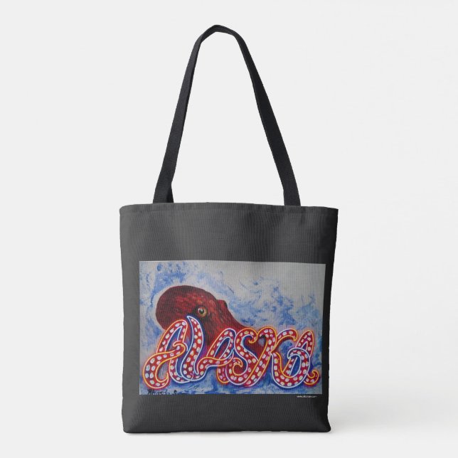 OctoAlaska & Borealis Run Tote Bag Tasche (Rückseite)