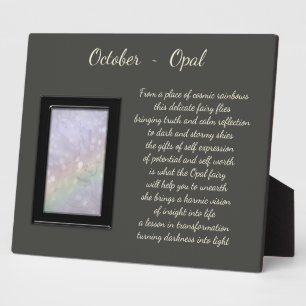 October Birthstone Opal Fotoplatte