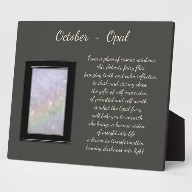 October Birthstone Opal Fotoplatte (Seite)