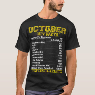 October Guy Nährwertangaben Waage Skorpion Geburts T-Shirt