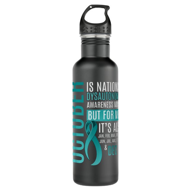 October Is National Dysautonomia Awareness Month Edelstahlflasche (Vorderseite)