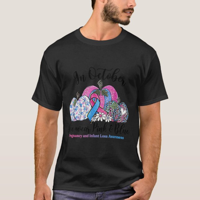 October We Wear Nk &amp; Blue Pregnancy Infant Los T-Shirt (Vorderseite)