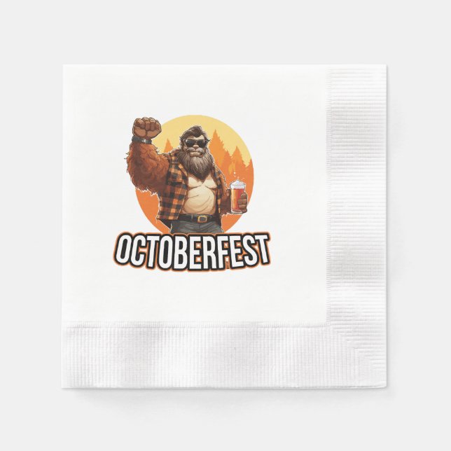 Octoberfest Bigfoot Serviette (Vorderseite)