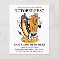 Octoberfest Brats Party Einladung Bier