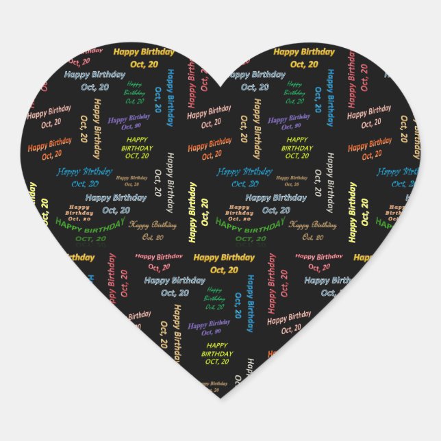 Octobre, 20 Anniversaire Sticker (Devant)