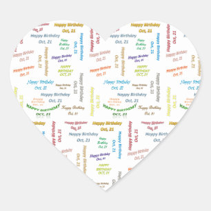 Octobre, 21 Anniversaire Sticker