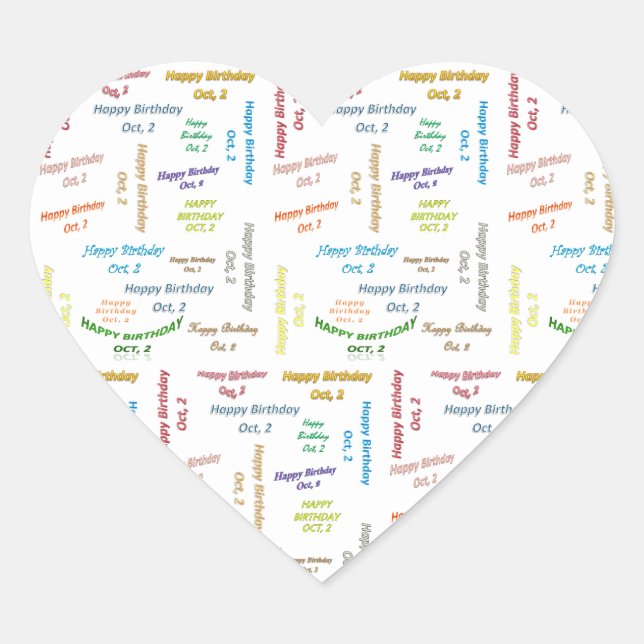 Octobre 2 Anniversaire Sticker (Devant)