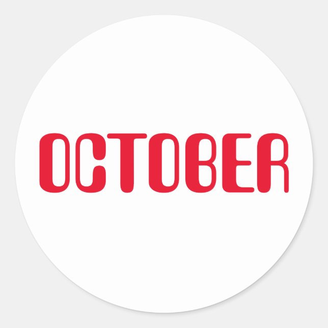 Octobre Amelia Red White Sticker par Janz (Devant)