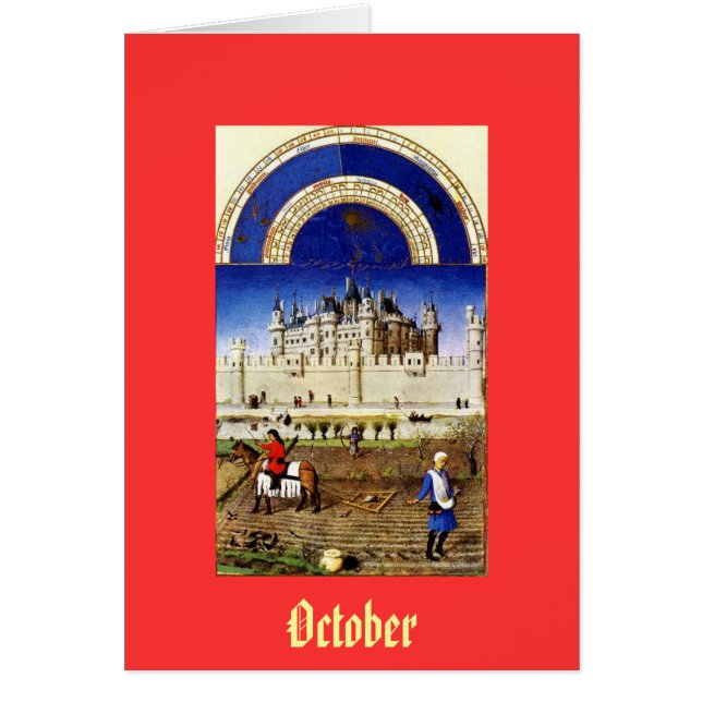 Octobre - la baie de Tres Riches Heures du Duc De (Devant)