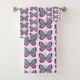 Octobre Pink verre papillon Motif Design