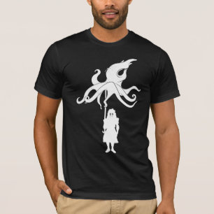 OCTOBRELLA: WEISS auf Schwarz-Reihe T-Shirt