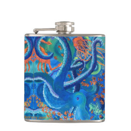 Octopacifica Vinyl Wrapped Flask Flachmann